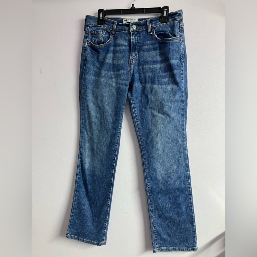 Levi’s 505 Straight Leg Faded Blue Women’s Denim Jeans, 34 x 30